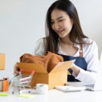 Ecommerce drop shipping shipment service concept.