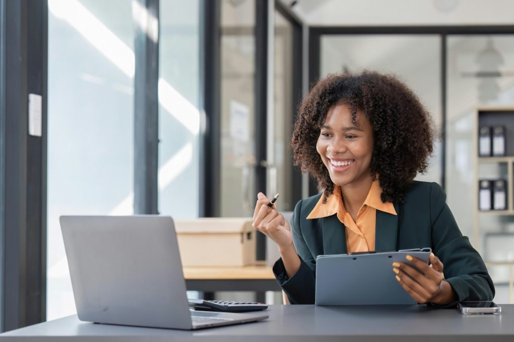 Marketing, Financial, Accounting, and Planning, a businessman expresses his joy at making annual