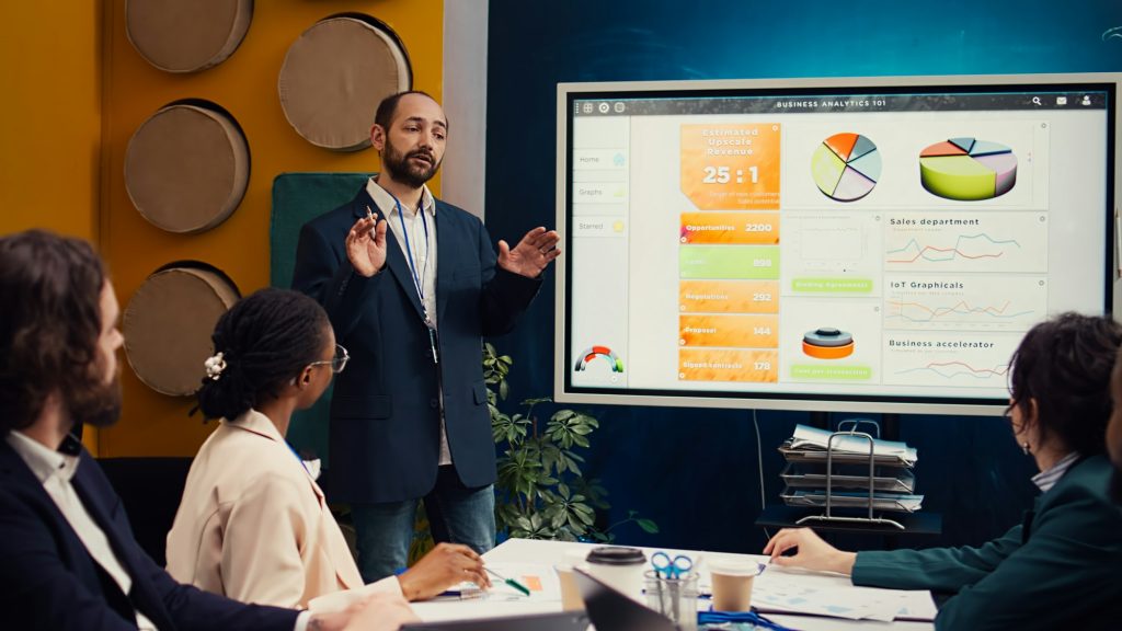 Office manager exploring opportunities for new business partnerships